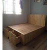 Giường khung sắt ốp gỗ Thành Đạt GTD008